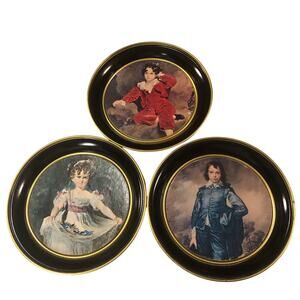 Vintage Tin plates print of Miss Murray,Red Boy, Blue Boy 8”